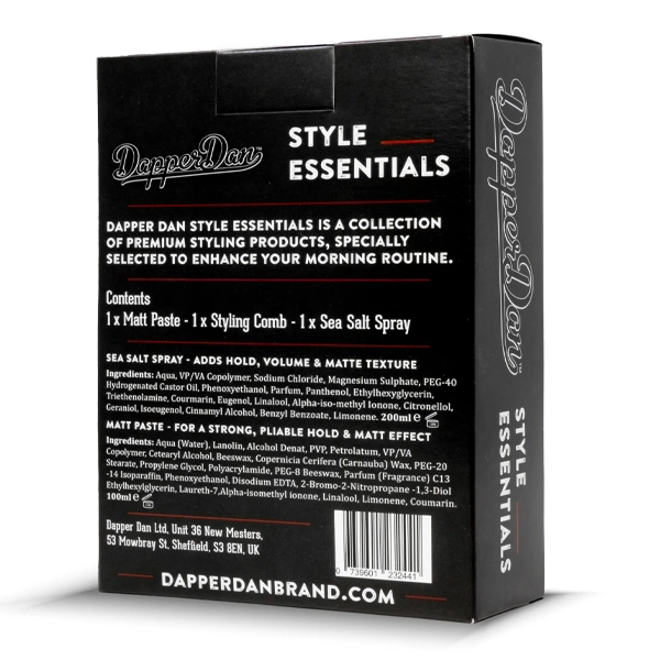 DapperDan Style Essentials Gift Pack Matte Paste Back