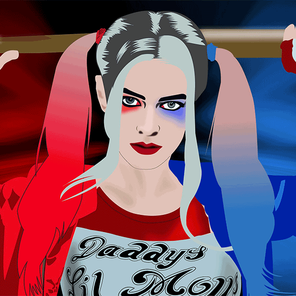 Trucco Halloween Harley Quinn - Margot Robbie tipo disegno